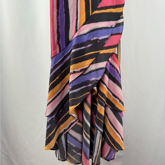 Great Jones Sleeveless Stripe Wrap Dress in Vibrant Orchid Size Medium - Picture 6 of 10